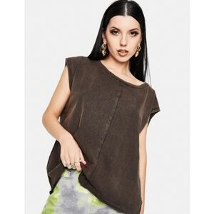 WE THE FREE FREE PEOPLE NWT Kasee Muscle Tee in Raven Feather S